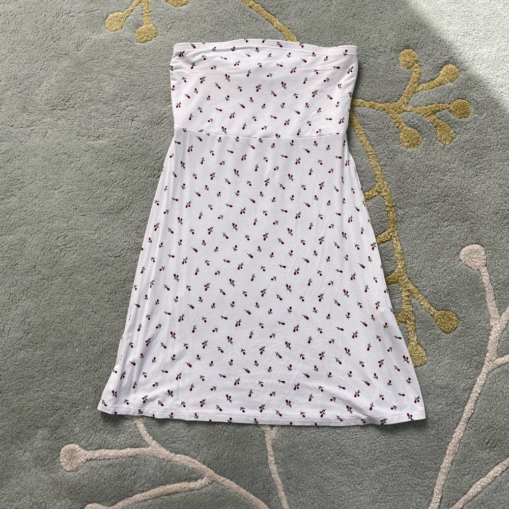 Strapless mini dress